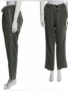 Rundholz Black Label Olive Green Side Ribbon Tape Drop Crotch Trousers